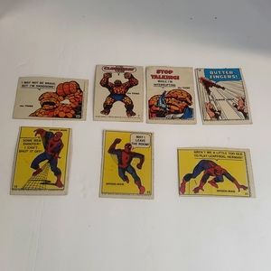 Spiderman, The thing, human torch 1967 stickers